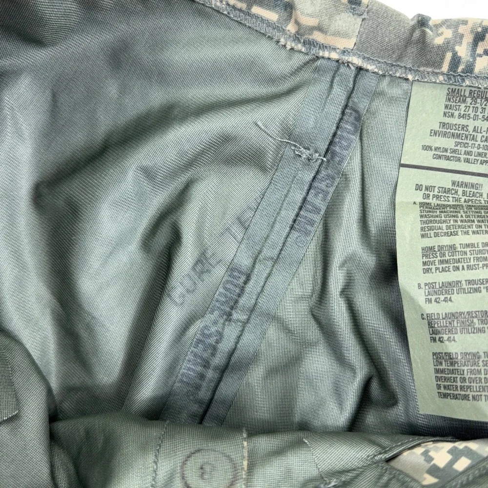 USAF APECS Gore-Tex Tiger‎ Stripe Camo Trousers Small Regular Valley Apparel